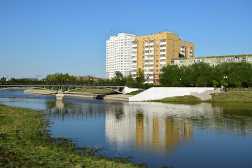 Modern residential building in Astana, capital of Kazakhstan