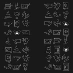 Vector icons set Creative process