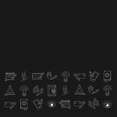 Vector icons set Creative process