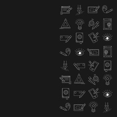 Fototapeta premium Vector icons set Creative process