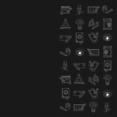 Vector icons set Creative process