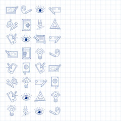 Vector icons set Creative process