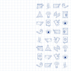 Vector icons set Creative process