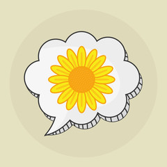 Flower vector. Garden icon. Colorfull illustration, floral design