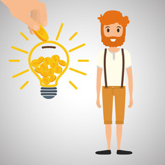 Save Money design. Financial item. Colorfull illustration, vecto