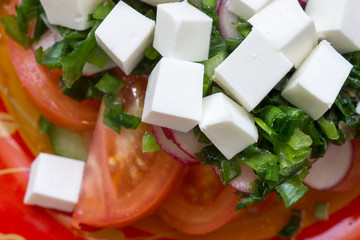 Cheese Salad Top View