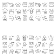 Cloud storage Vector icons set