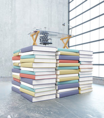 Education concept colorful books