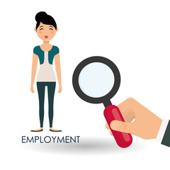 Employment design. Human resources  icon. Isolated illustration