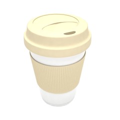 Coffee to go on white. 3d rendering.