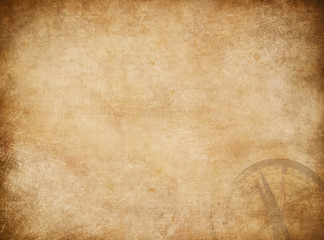 Fototapeta na wymiar Pirates map background with compass.