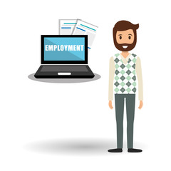 Employment design. Human resources  icon. Isolated illustration