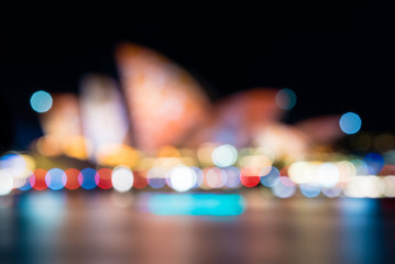 Blurred imaged with Sydney Opera House in background