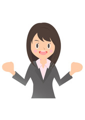 励ます女性会社員