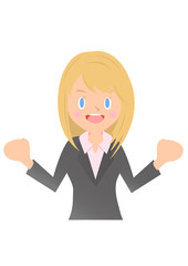 励ます女性会社員