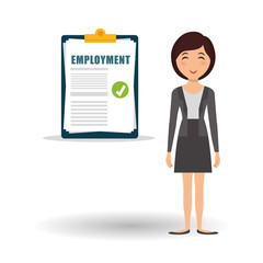 Employment design. Human resources  icon. Isolated illustration