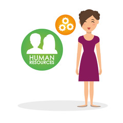 Human resources design. Person icon. Isolated illustration