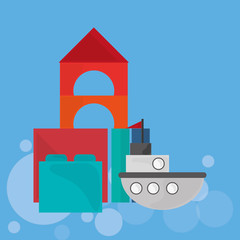 Toy design. Childhood icon. Flat illustration, vector graphic