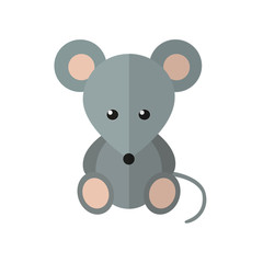 Mouse in flat style