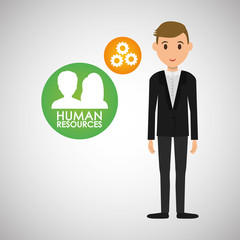 Human resources design. Person icon. Isolated illustration