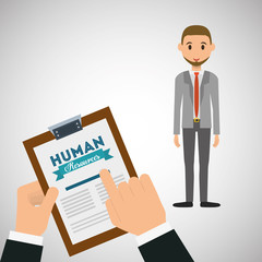 Human resources design. Person icon. Isolated illustration