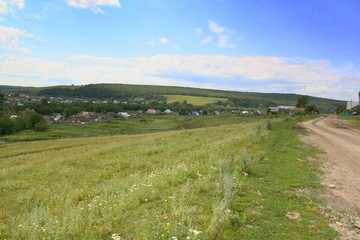 Fototapeta premium Beautiful summer village landscape