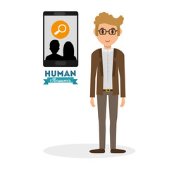 Human resources design. Person icon. Isolated illustration