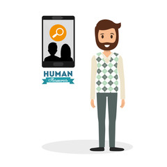 Human resources design. Person icon. Isolated illustration