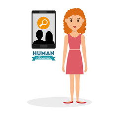 Human resources design. Person icon. Isolated illustration