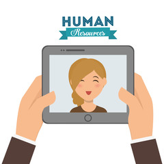 Human resources design. Person icon. Isolated illustration