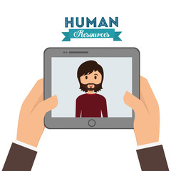 Human resources design. Person icon. Isolated illustration