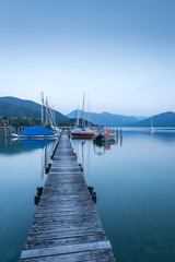 Fototapeta premium Bootssteg Tegernsee