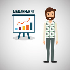 Human resources design. Person icon. Isolated illustration