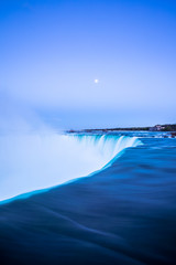 View of Niagara Falls, Ontario, Canada during sunset