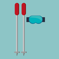 Winter design. Season icon. Colorfull illustration, vector graph