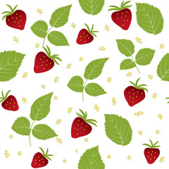Pattern strawberry berries