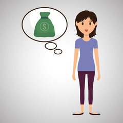 Management design. Person icon. Isolated illustration