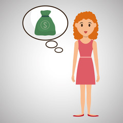 Management design. Person icon. Isolated illustration