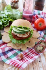 Delicious hamburger homemade