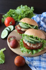 Delicious hamburger homemade