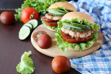 Delicious hamburger homemade