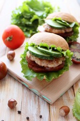 Delicious hamburger homemade