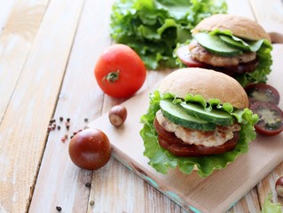 Delicious hamburger homemade