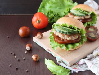 Delicious hamburger homemade