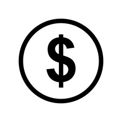 Obraz premium dollar symbol icon , vector