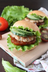 Delicious hamburger homemade