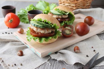 Delicious hamburger homemade