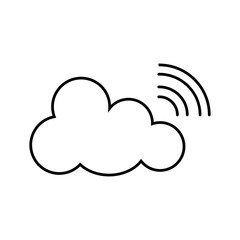 wi fi cloud icon , vector