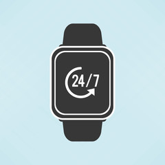 Wearable technology design. Gadget icon. Flat illustration, vector