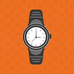 Wearable technology design. Gadget icon. Flat illustration, vector